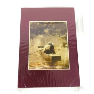 Love In A Row‎ Boat 1901 3d Photo Reprint Art